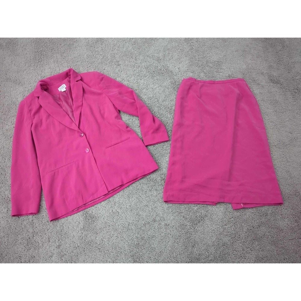 Napa Studio Skirt Suit Womens 14 Blazer Long Sleeve Skirt Midi Lined Career